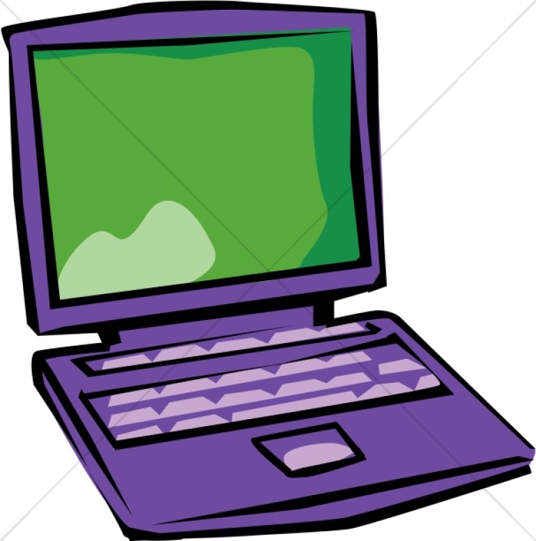 769x776 Laptop Clipart Purple