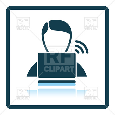 400x400 Man With Laptop Icon Royalty Free Vector Clip Art Image