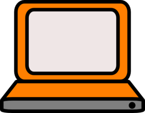 299x234 Orange Laptop Clip Art
