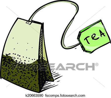 450x398 Clipart Of Tea Bag With Label K20663590
