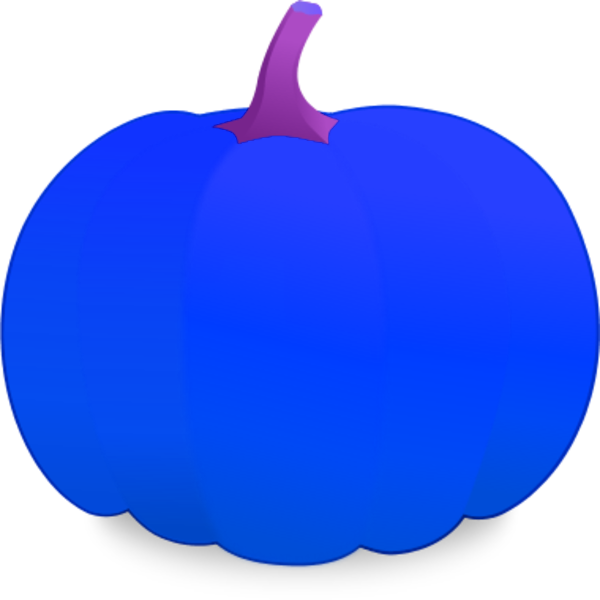 600x600 Blue Pumpkin Clipart