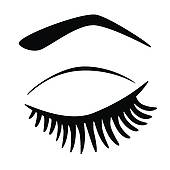 170x170 Clip Art Of Eye Closed With Long Eyelashes K17276338