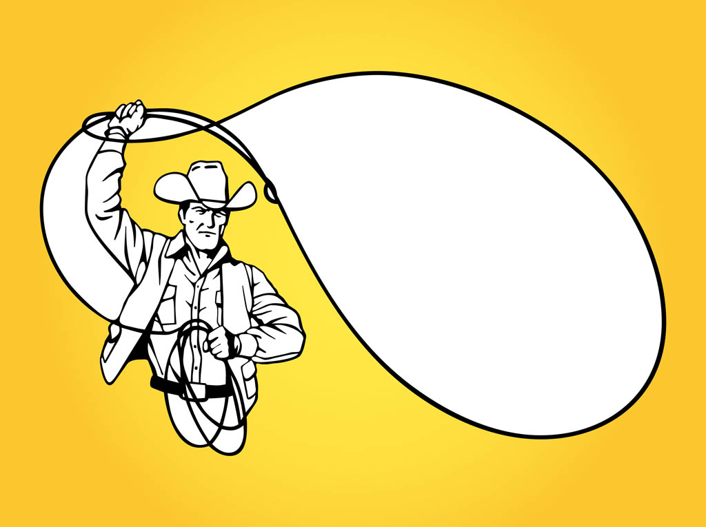 1024x765 Cowboy With Lasso Clipart