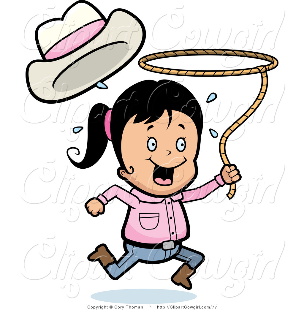 1024x1044 Clipart Of A Happy Cowgirl Running And Swinging A Lasso Above Her
