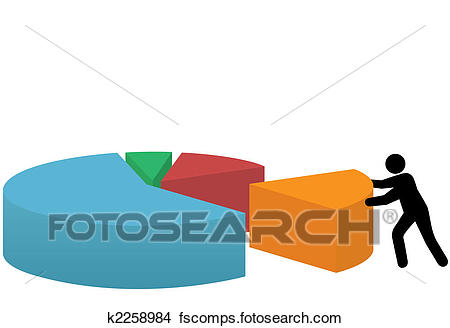 450x328 Clipart Of Usiness Person Last Piece Of Market Share Pie Chart