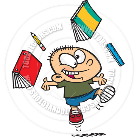460x460 Cartoon Boy Celebrating Last Day Of School By Ron Leishman Toon