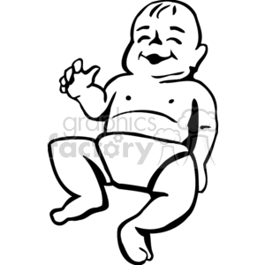 300x300 Royalty Free Happy Baby Laughing And Laying In His Diaper 156382