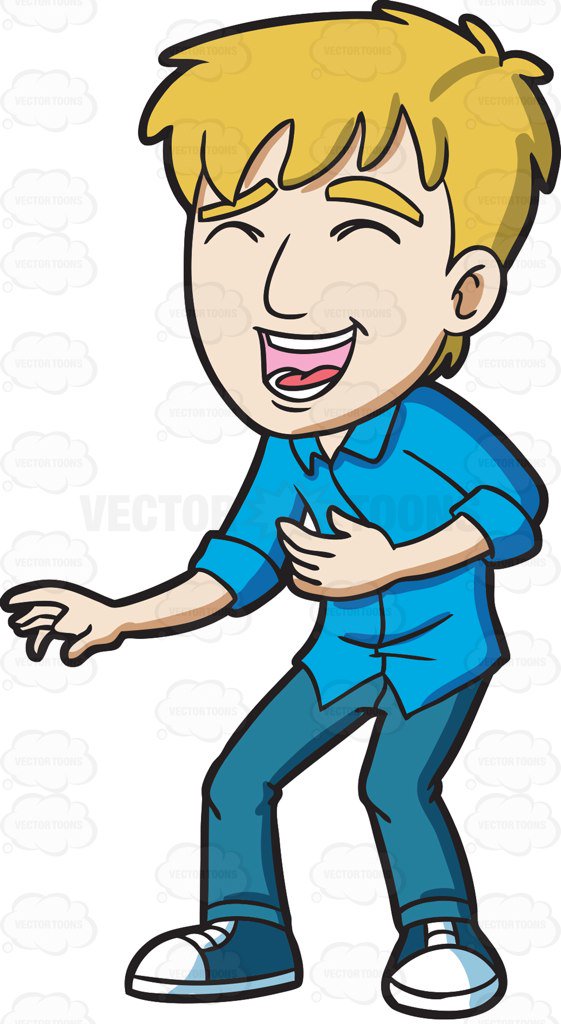 561x1024 A Guy Laughing Out Loud Cartoon Clipart