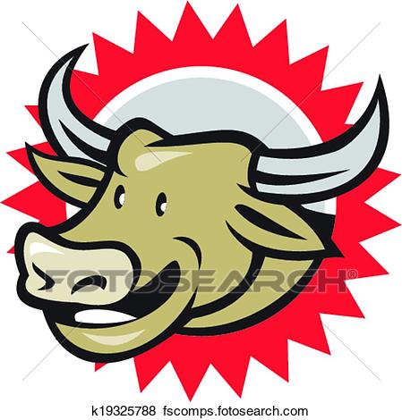 449x470 Clip Art Of Laughing Cow Head Cartoon K19325788