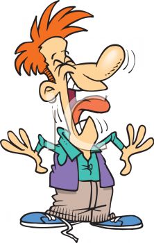 222x350 Royalty Free Clip Art Image Cartoon Of A Man Laughing Really Hard