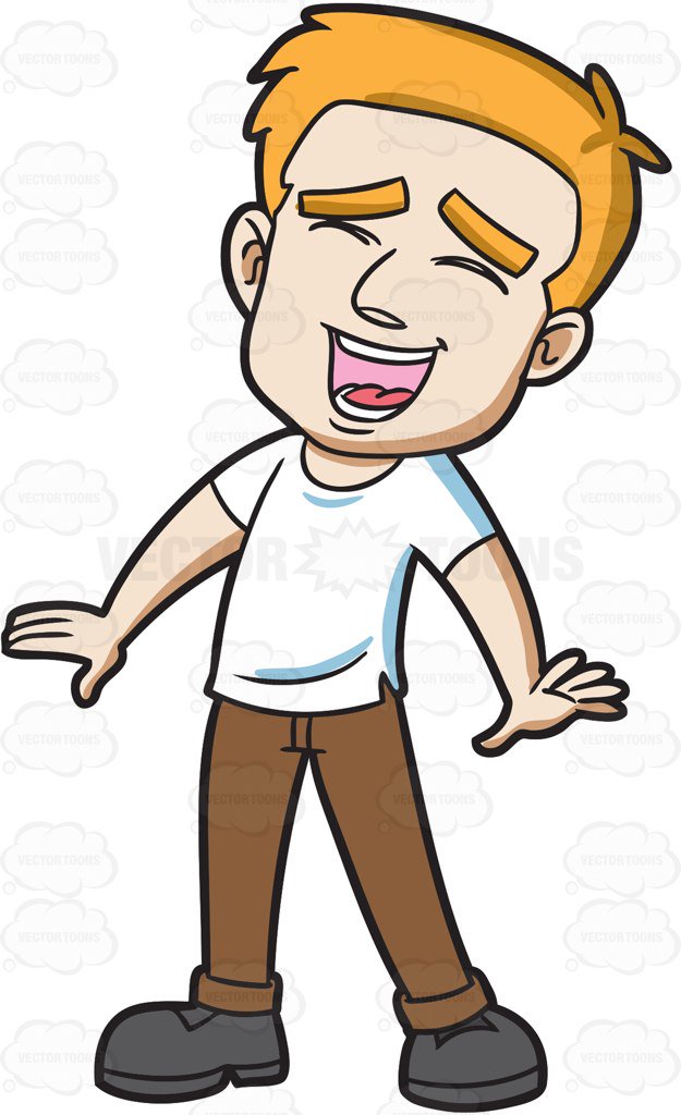 625x1024 A Man Laughing After Hearing Something Funny Cartoon Clipart