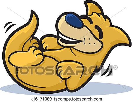 450x343 Clip Art Of Laughing Dog K16171089