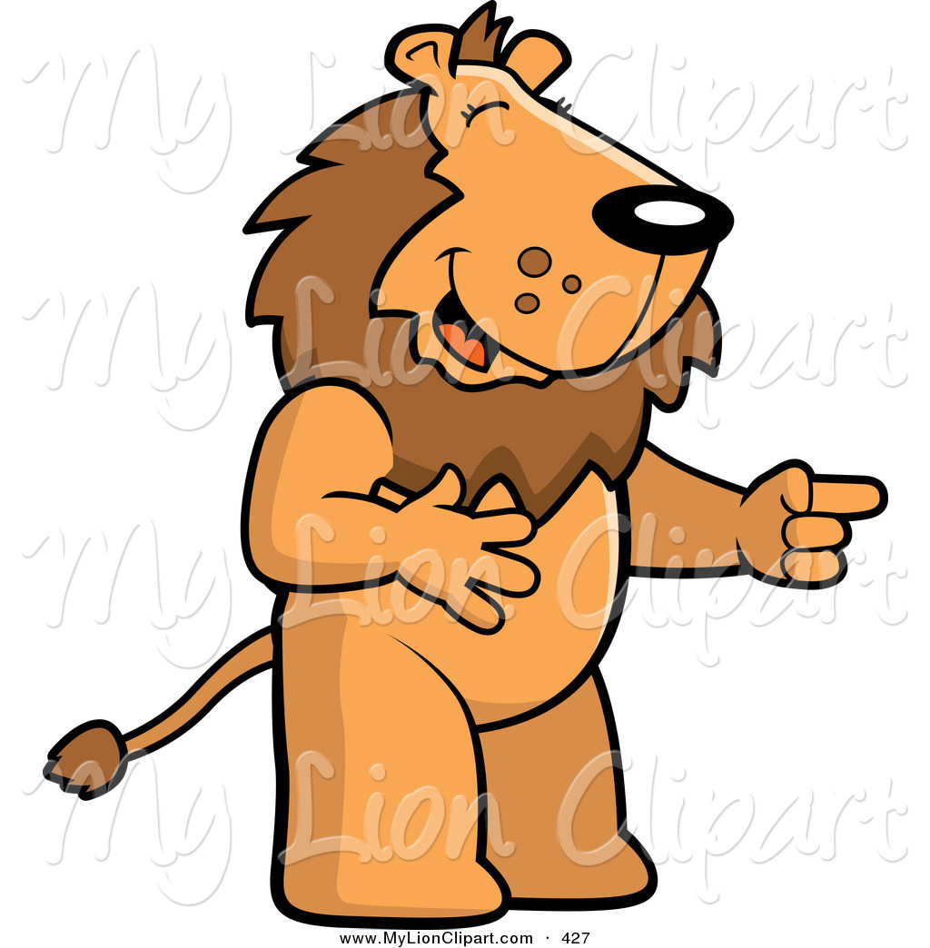 1024x1044 Clipart Of A Happy Lion Laughing And Pointing By Cory Thoman