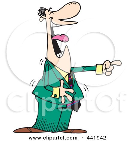 450x470 Royalty Free (Rf) Clip Art Illustration Of A Cartoon Laughing Guy