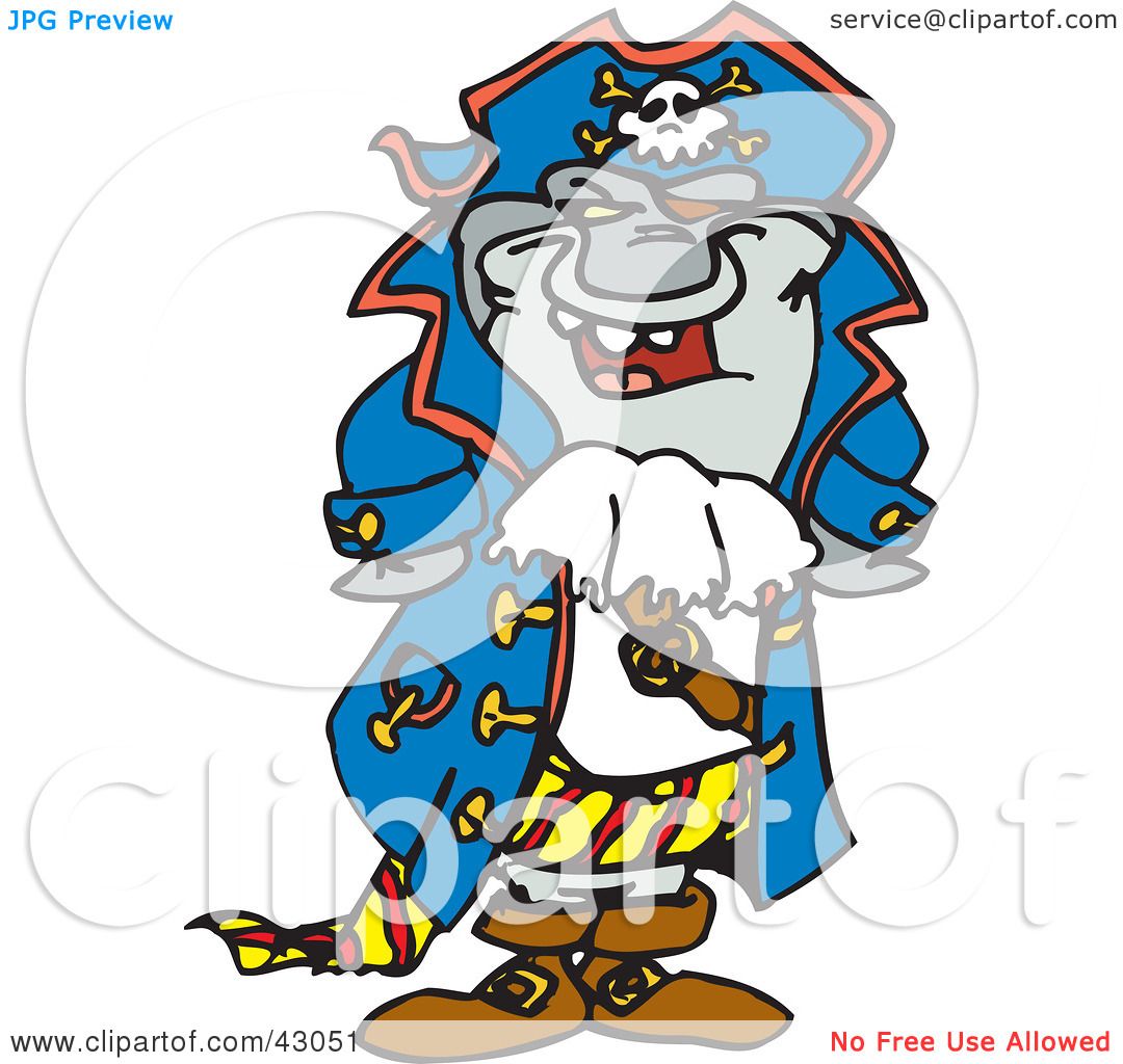 1080x1024 Clipart Illustration Of A Laughing Pirate Shark By Dennis Holmes