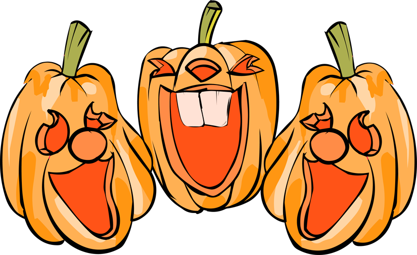 825x504 Laughing Pumpkin Clipart