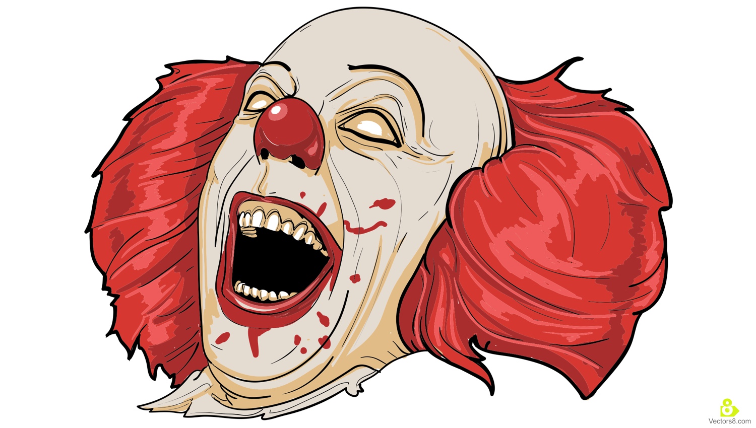 1500x850 Deadly Clown Laughing Free Vector Amp Clipart Design