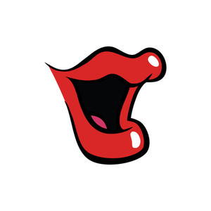 300x300 Laughing Cartoon Mouth Royalty Free Stock Image