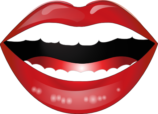 512x369 Laughing Lips Clip Art