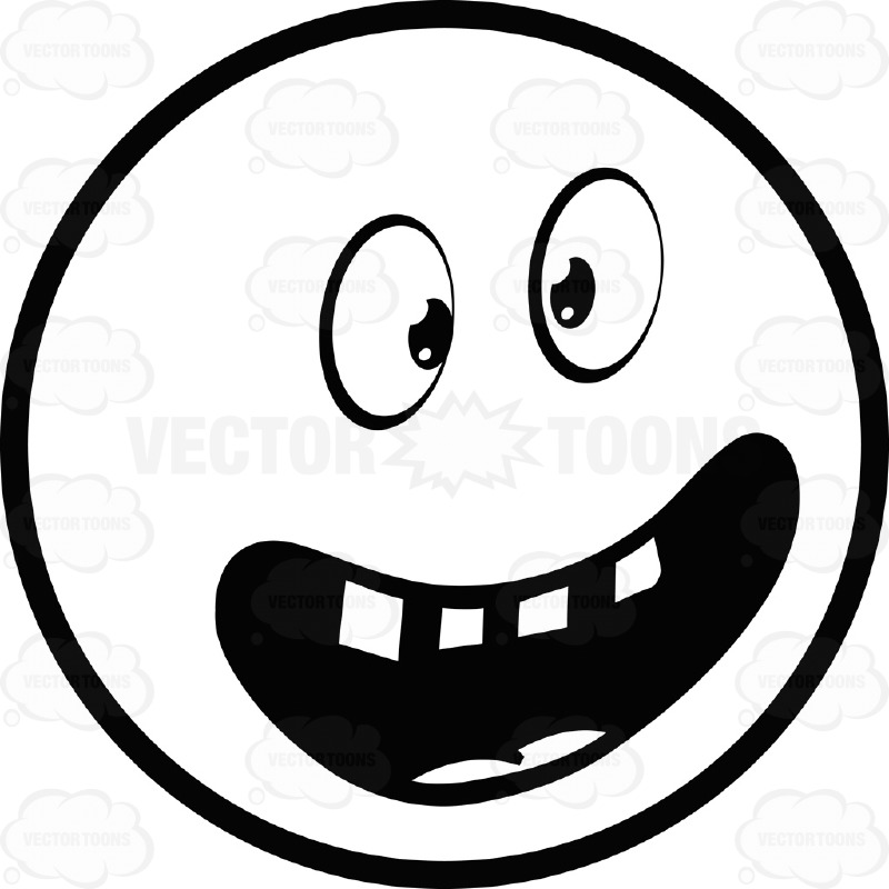800x800 Laughing Smiley Face Black And White Clipart Panda