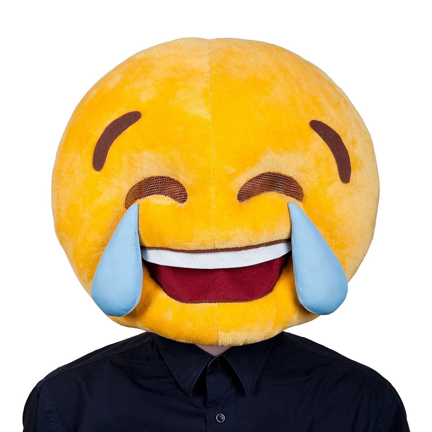 1500x1500 Adults Plush Cry Laughing Emoticon Emoji Smiley Face Funny Head