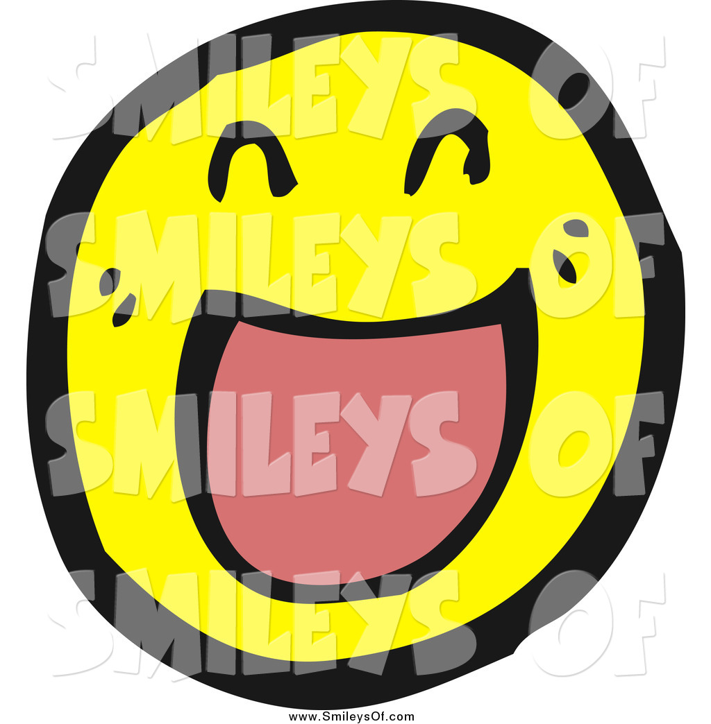 1024x1044 Vector Clipart Of A Yellow Smiley Happy Face Laughing By