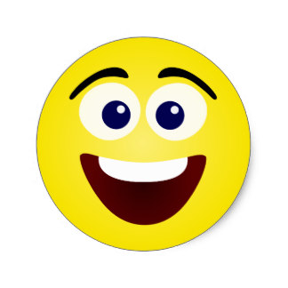 324x324 Happy Smiley Face Laughing Stickers Zazzle