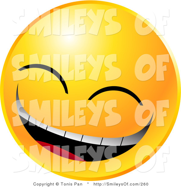 600x620 Vector Of A Yellow Smiling Emoticon Face Laughing Really Hard By