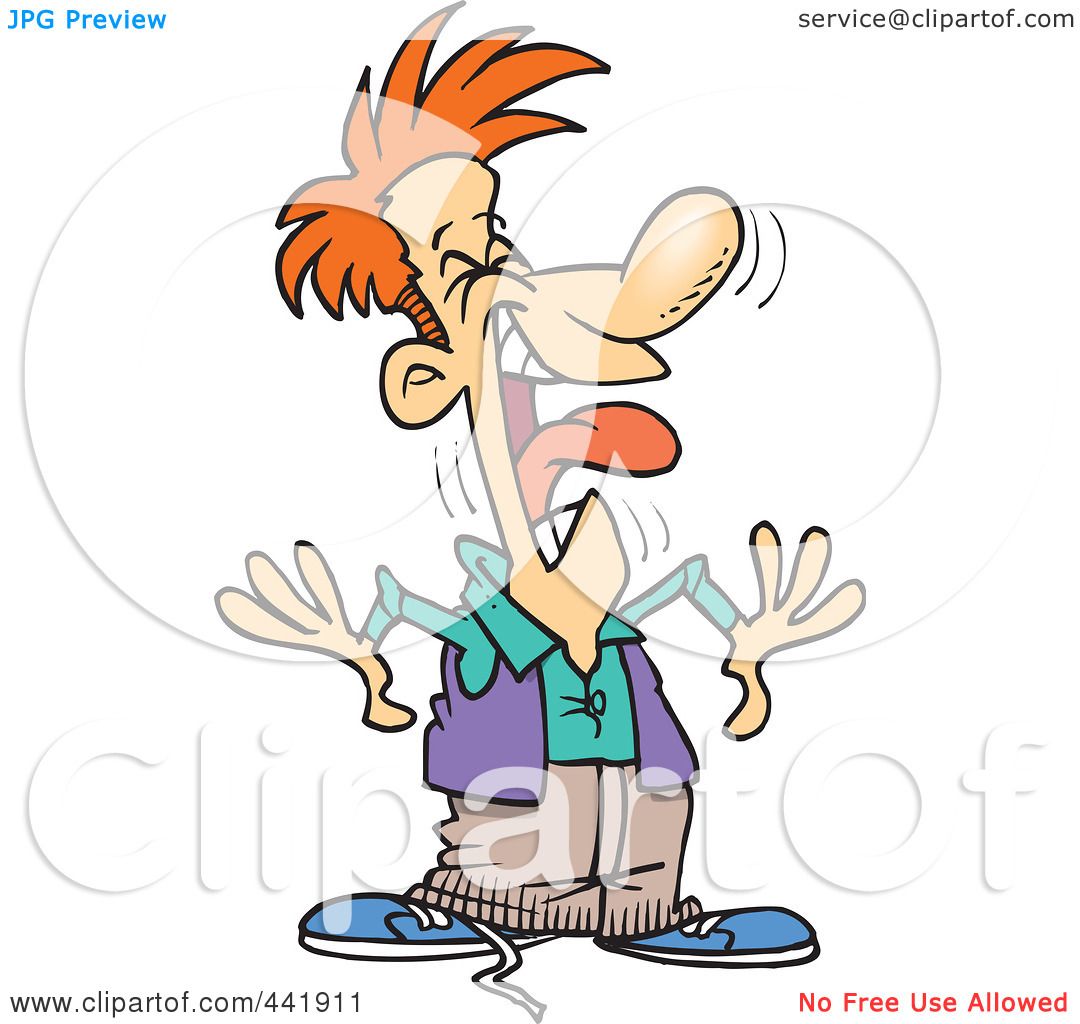 1080x1024 Royalty Free (Rf) Clip Art Illustration Of A Cartoon Man Laughing