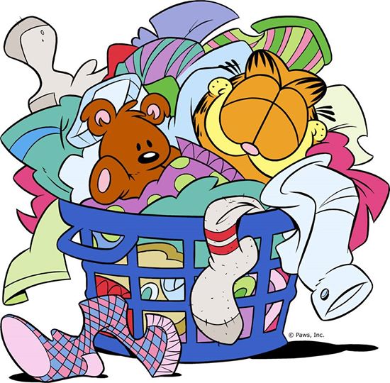 550x540 Happiness Is A Basket Of Warm Laundry. Cartoon Com