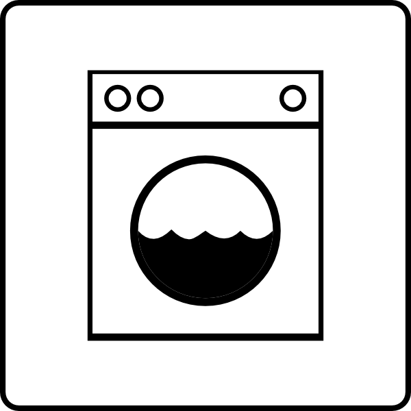 600x600 Hotel Icon Has Laundry Clip Art