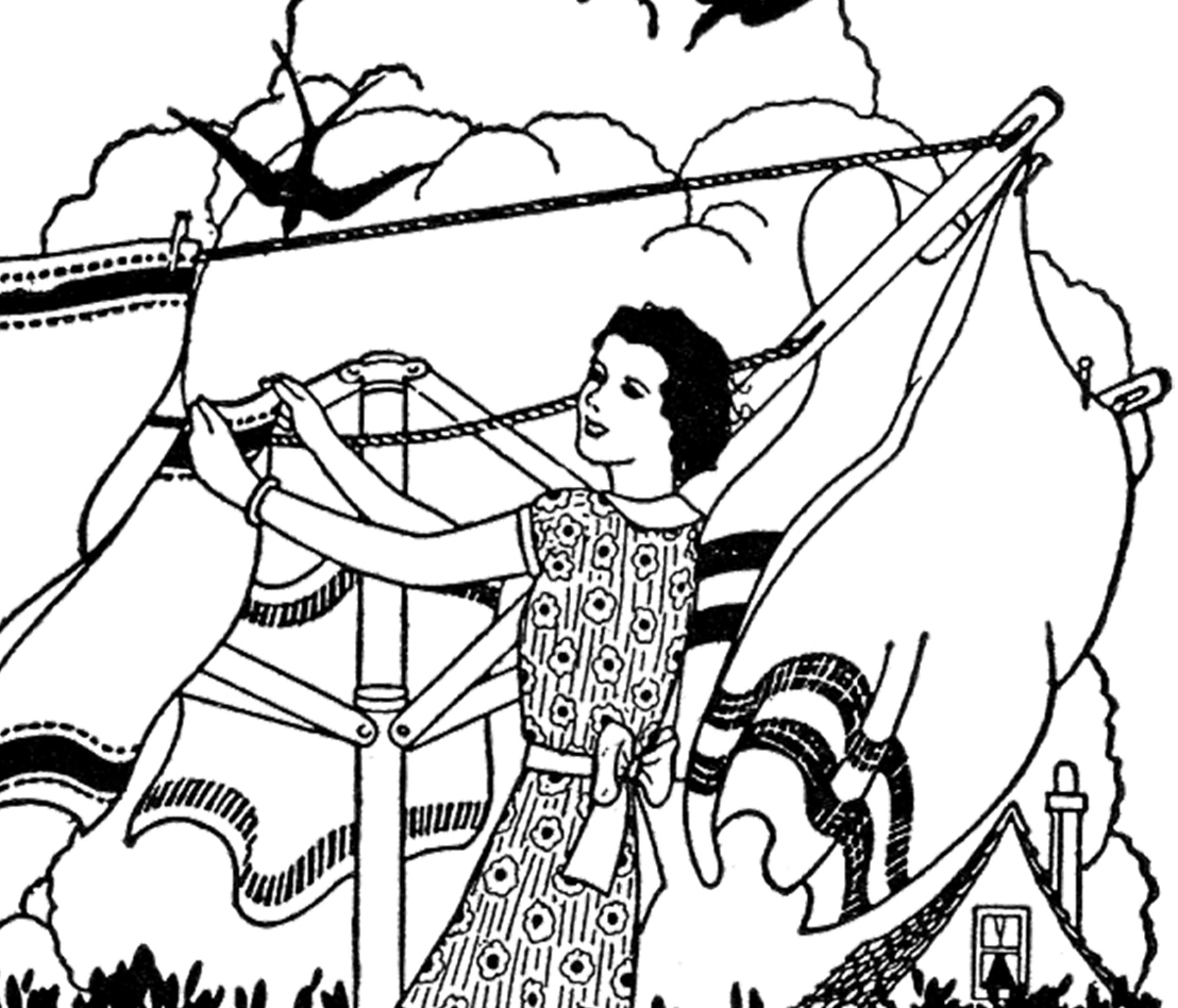 1108x948 Vintage Laundry Clipart