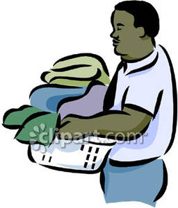 256x300 Man Clipart Washing Clothes