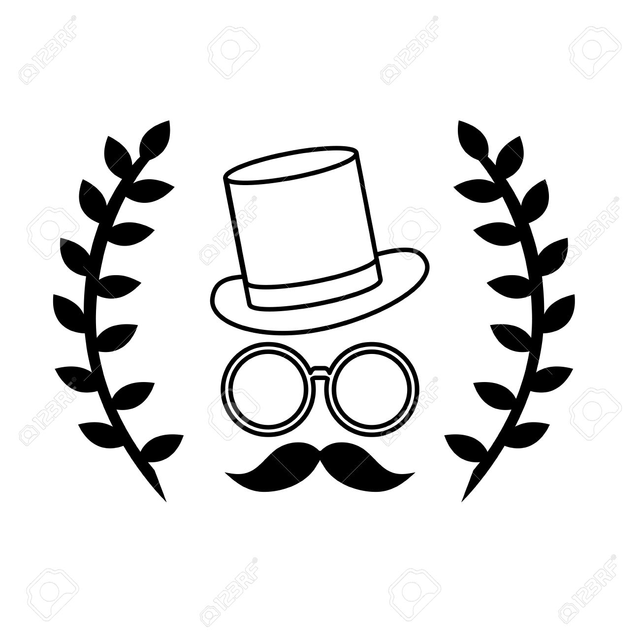 1300x1300 Hipster Clipart Laurel Wreath