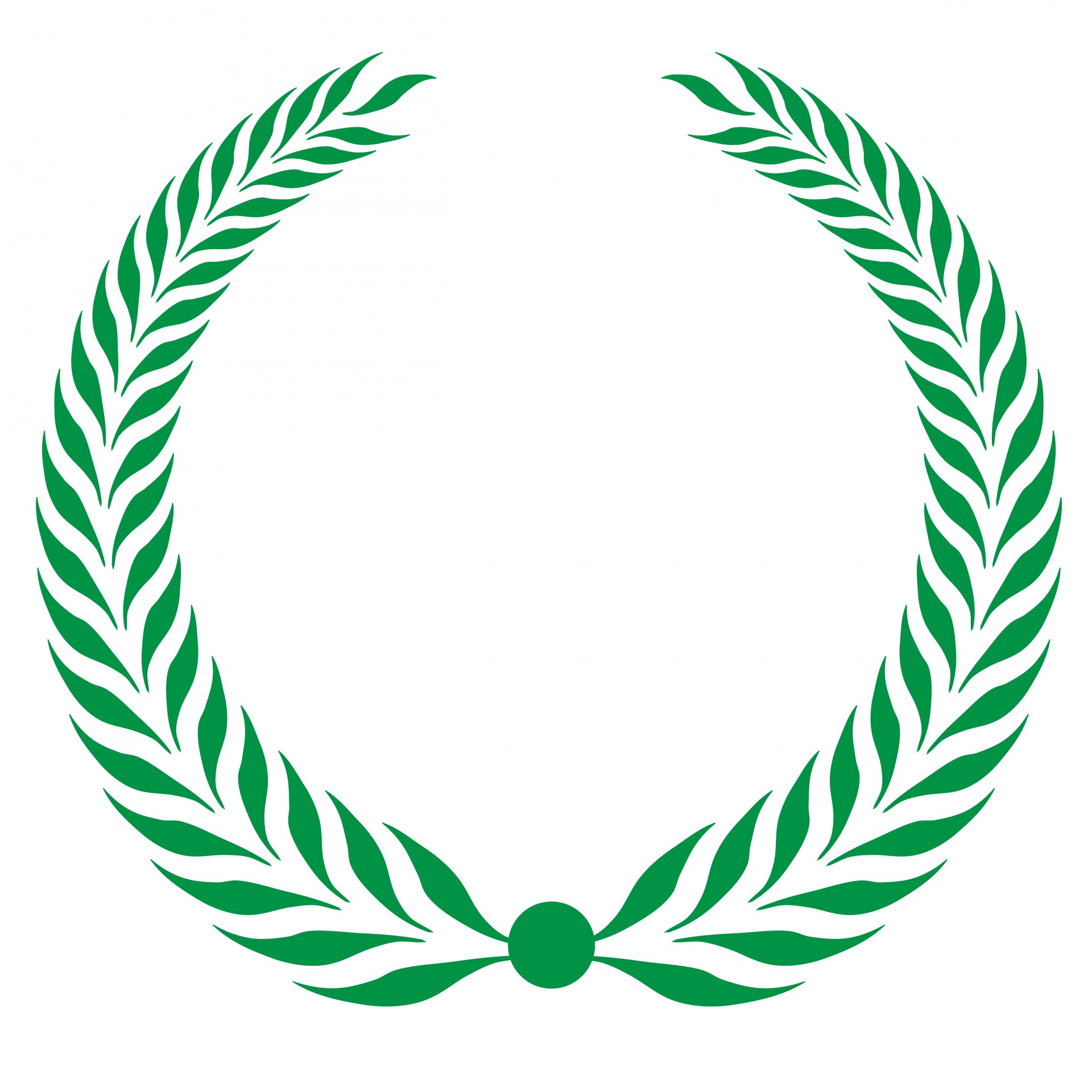 1920x1920 Laurel Wreath Clipart Green Free Stock Photo