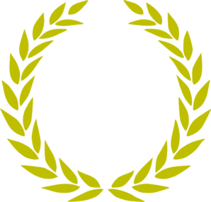 298x285 Laurel Wreath Gold Clip Art