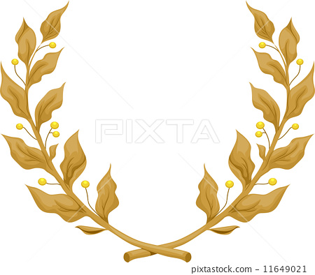 450x394 Golden Laurel Wreath