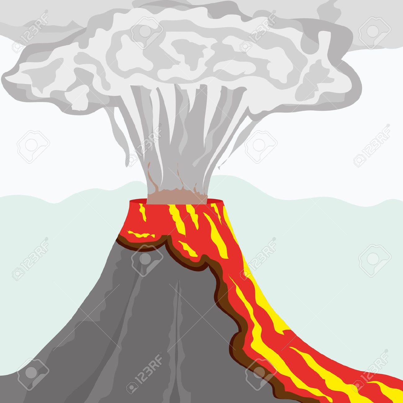 1300x1300 Lava Clipart Volcano Eruption