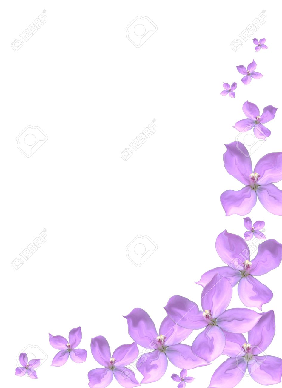 945x1300 Corner Flower Clip Art Purple Lavender Cliparts