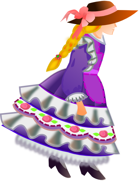 456x595 Flower Girl Clip Art Free Vector 4vector