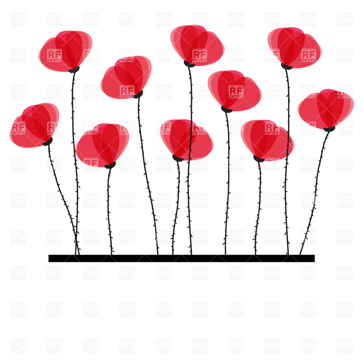 1200x1200 Watercolor Seamless Lavender And Poppy Flowers Pattern Royalty