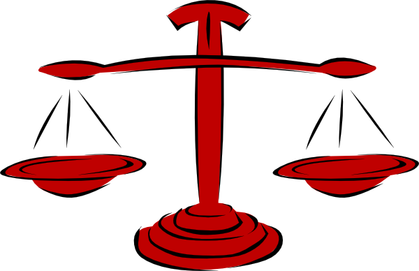 600x388 Red Legal Scales Clip Art