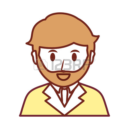 450x450 Flat Line Colored Lawyer Over White Background Vector Illustration