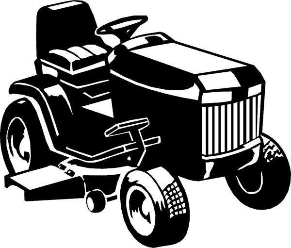 600x511 Clipart Of Riding Lawn Mower
