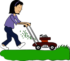 300x260 Lawn Mower Clipart Image