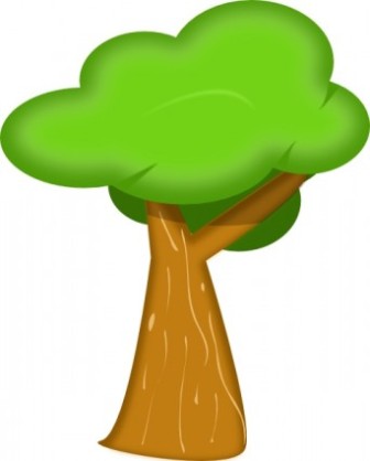 336x418 Tree With Lawn Clipart