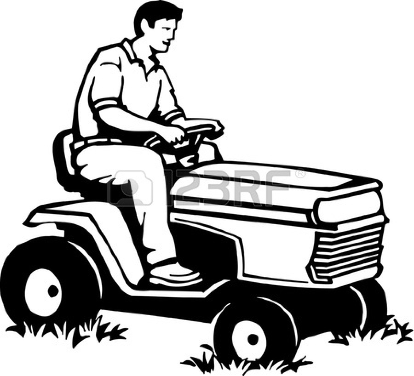 1350x1227 Lawn Mower Clipart