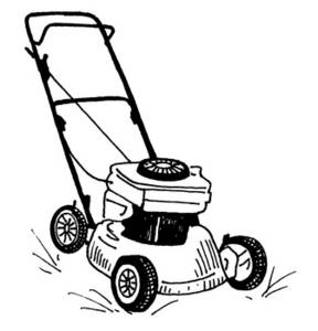 288x300 Clipart Picture Of An Electric Lawnmower