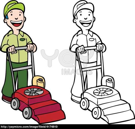 512x488 Funny Lawn Mower Clipart