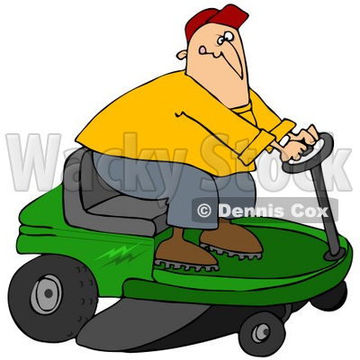 400x400 Illustration Of A White Guy Biting His Lip While Steering A Green